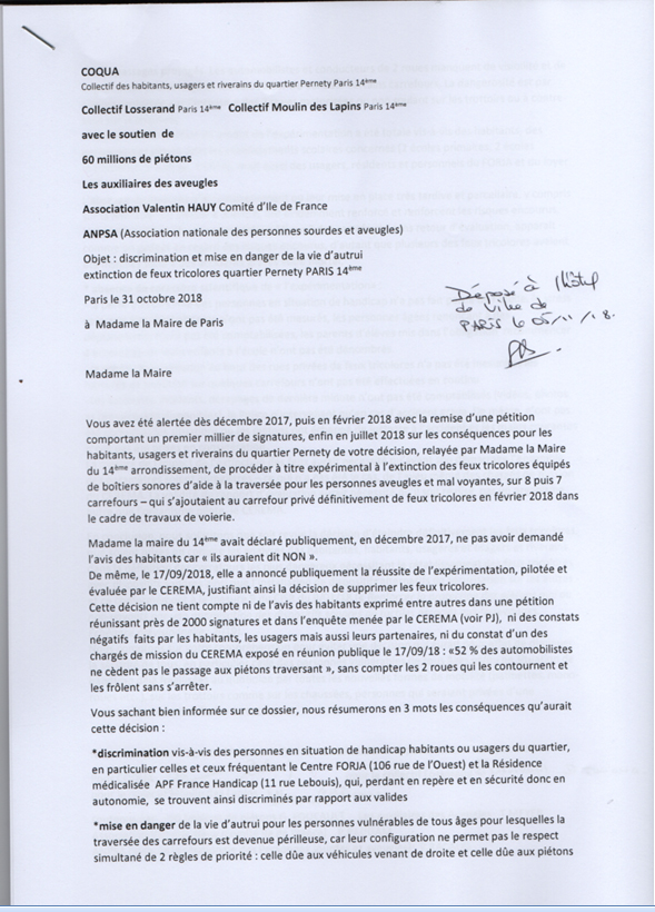 Lettre &agrave; Hidalgo